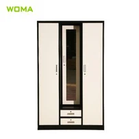 Neues Design 3-türiger Kleiderschrank aus Metall